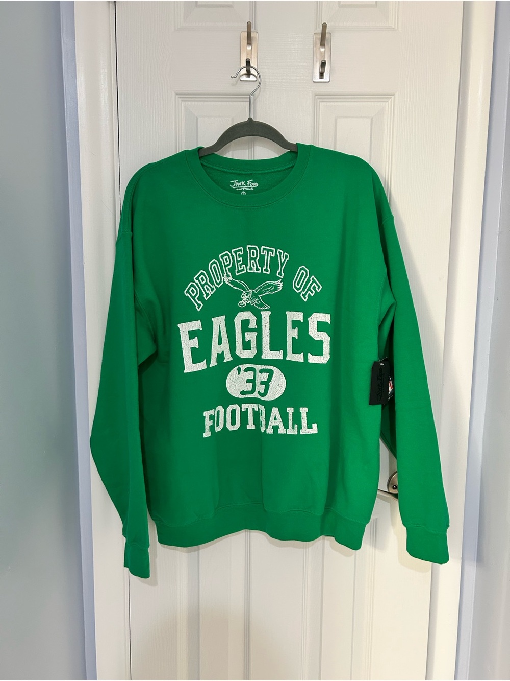 NWT Junk Food Clothing Green Crewneck  Philadelphia Eagles Sweatshirt 🦅